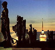 Ermita en la noche 